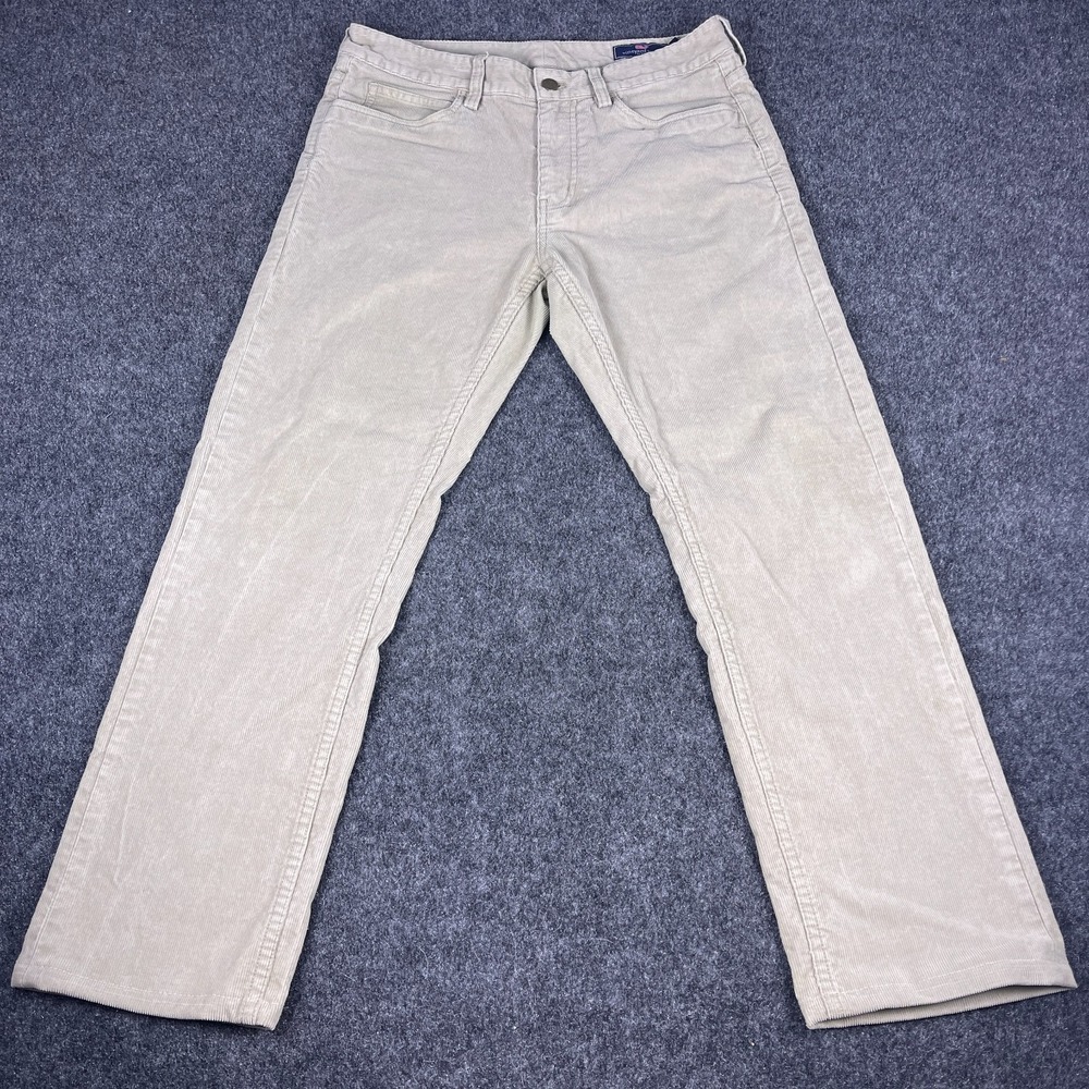 Vineyard Vines Straight Fit Corduroy Pants Men 30x30 Khaki Tan Cotton Stretch